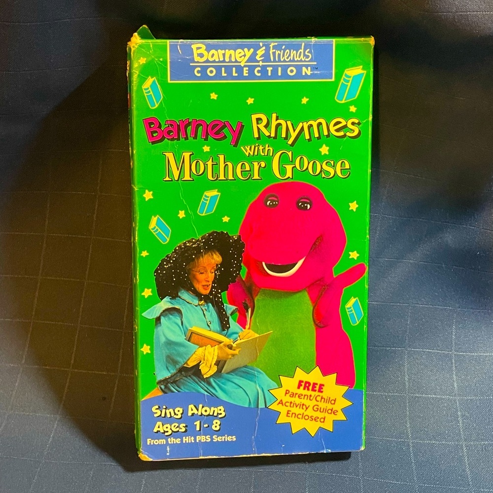 VTG Barney & Friends - Barney Rhymes with Mother Goose VHS tape